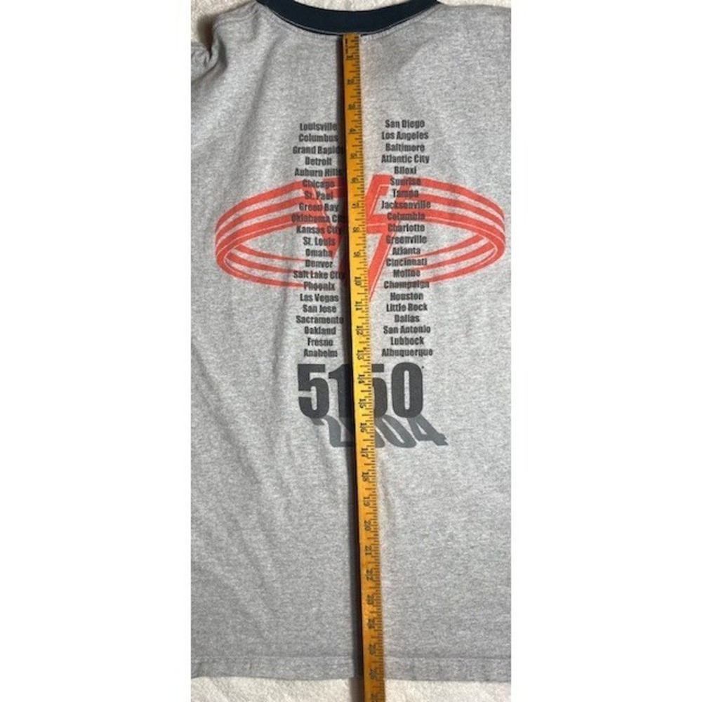 Van Halen Vintage Men's Sz L 5150 Concert Tour T-Shirt From 2004 Y2k Ringer-1725 - Picture 3 of 5